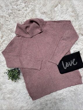Staccato Ribbed Turtleneck Sweater 💗 Dusty Rose